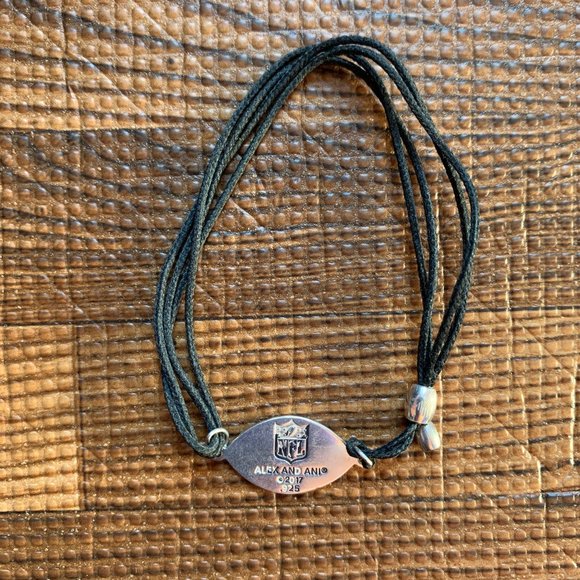 Alex & Ani NFL Denver Broncos Pull Cord Thread Bracelet w/ Sterling Silver Charm - Picture 4 of 5